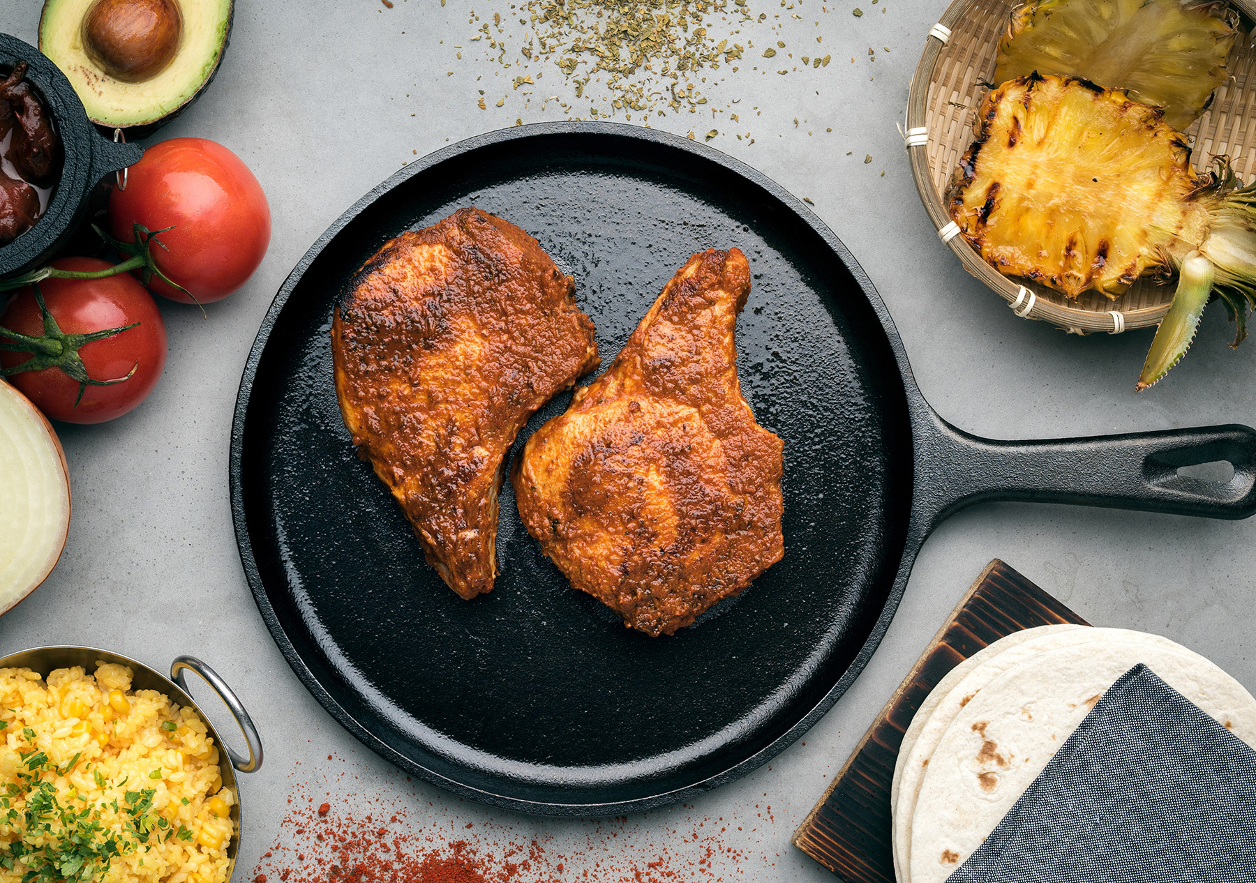 Pork Chops al Pastor With Chipotle Marinate