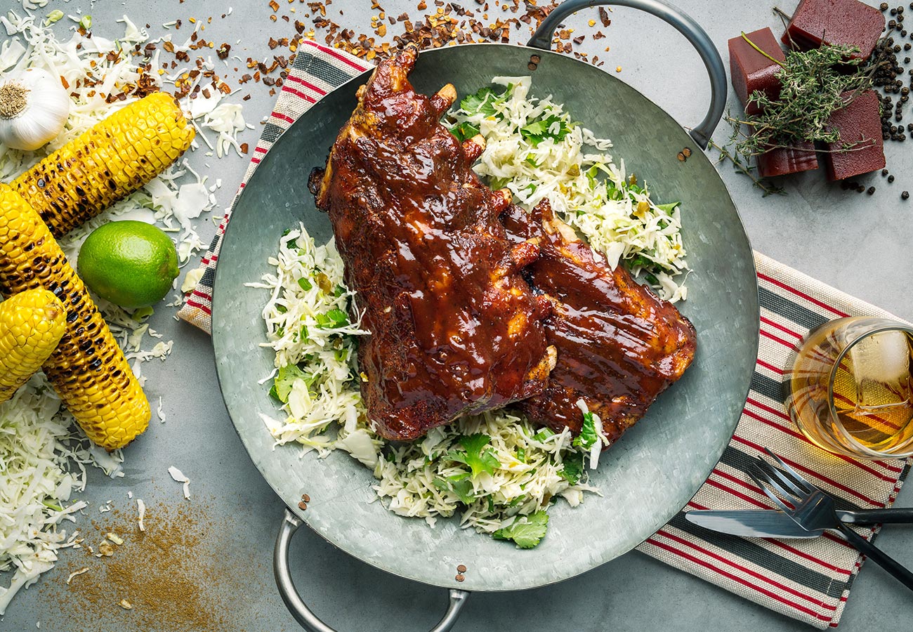 Guava-Glazed Back Ribs
