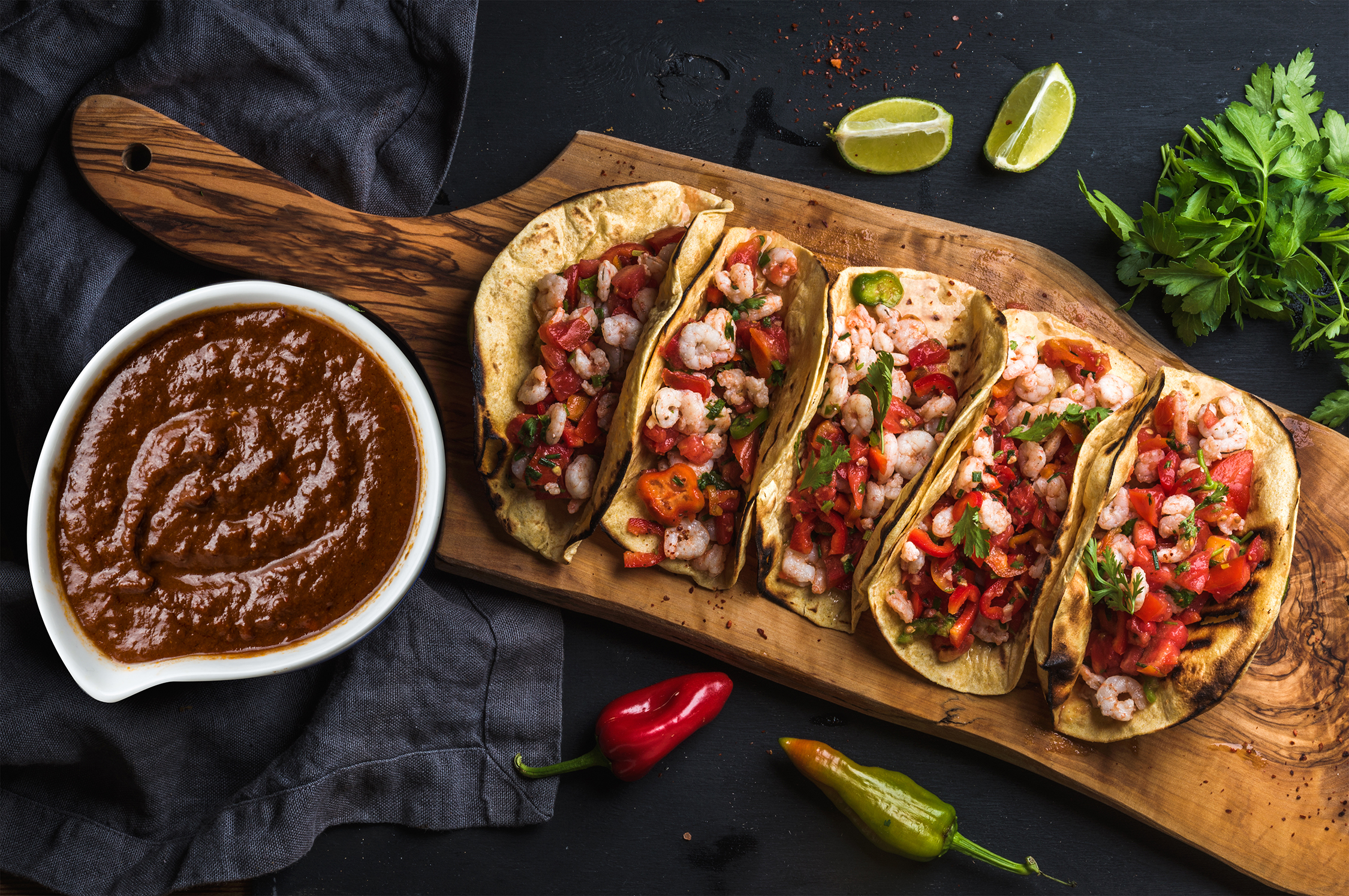 Mole-Poblano-Shrimp-Taco